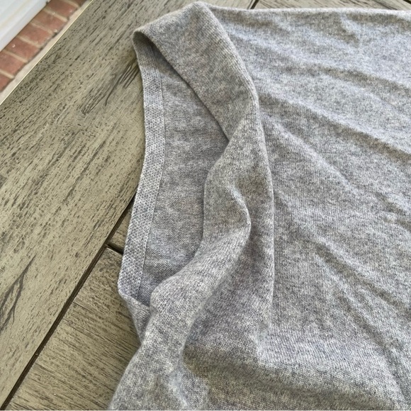 Fincati Gray Cashmere Blend Asymmetrical Sweater Poncho OSFM NWT - Picture 10 of 11